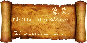 Müllerleily Kászon névjegykártya